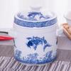Wutuo Blue & White Ceramic Double-Lid Stew Pot