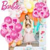 Pretty Pink Barbie Latex Balloons For Girls Birthday Party Decorations