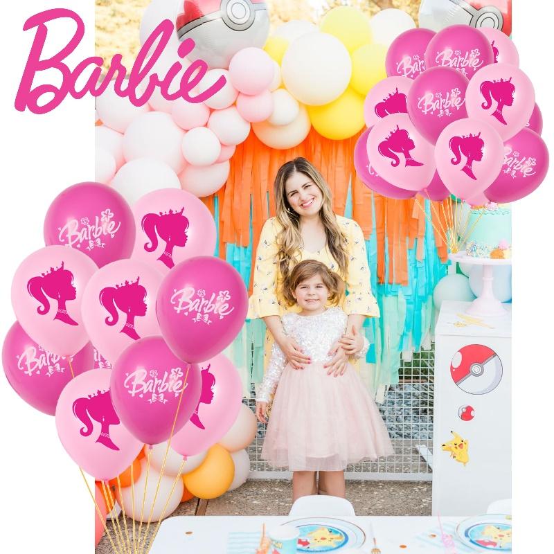 Pretty Pink Barbie Latex Balloons For Girls Birthday Party Decorations