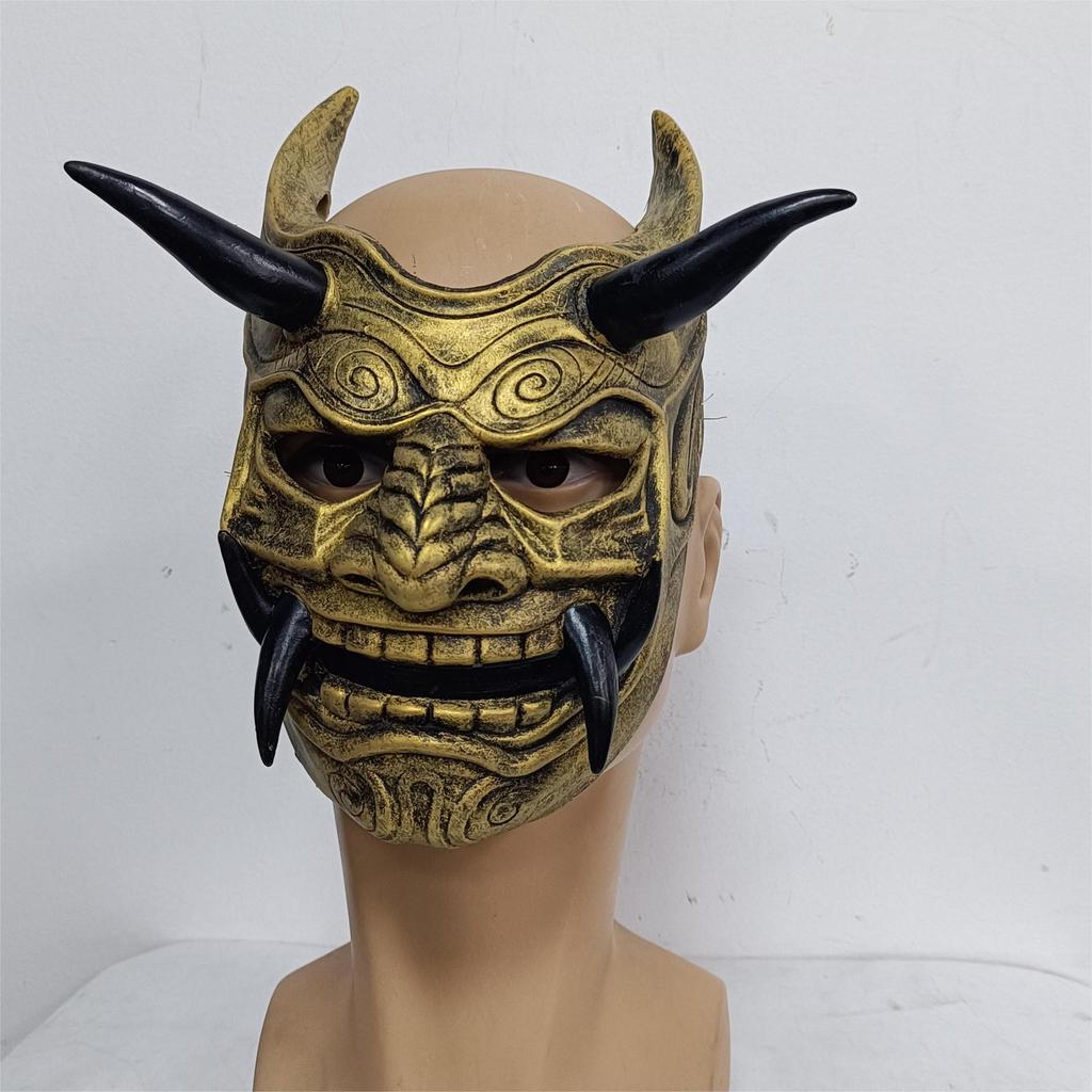 Rote Hannya Dämon Samurai Maske - Japanisches Noh Cosplay für Halloween
