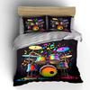 Colorful Drum Set For Musicians Multiple Sizes Kid'S And Adults' Bedroom Exquisite 3Pc Bedding Set, Gift