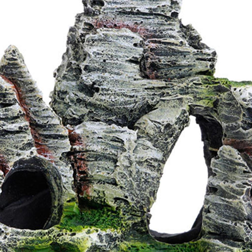 Aquarium Mountain Ornament Rock Cave Landscape, Fishing Artificial Decoration