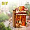 DIY 3D Wooden Mini House Puzzle Toy Fridge Magnet Handmade Animals Shop Creative Assembly Model Kit Home Decor Gifts for Friends