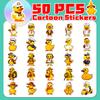 50pcs Duck Stickers,Cute Yellow Duck for Water Bottles Phone
