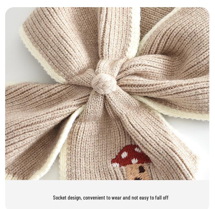Kids' Knit Hat & Scarf Set: Windproof, Warm, Ear-Protective Accessories