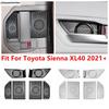 Car Inner Door Front Rear Handle Bowl Speaker Frame Panel Cover Trim Accessories Interior Kit For Toyota Sienna XL40  - 2025