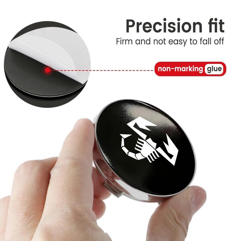 For Abarth 4pcs Car Wheel Hub Center Cap Universal Anti-Dust Protective Cover FIAT Doblo Freemont 500 Idea Linea Panda Punto
