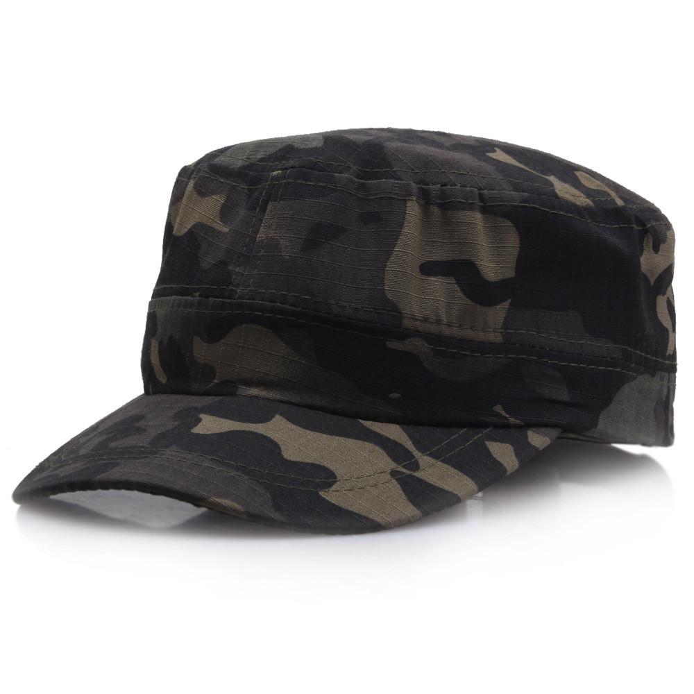 Cappello Mimetico da Esterno Stile Militare con Visiera Piatta e Protezione Solare per Adulti