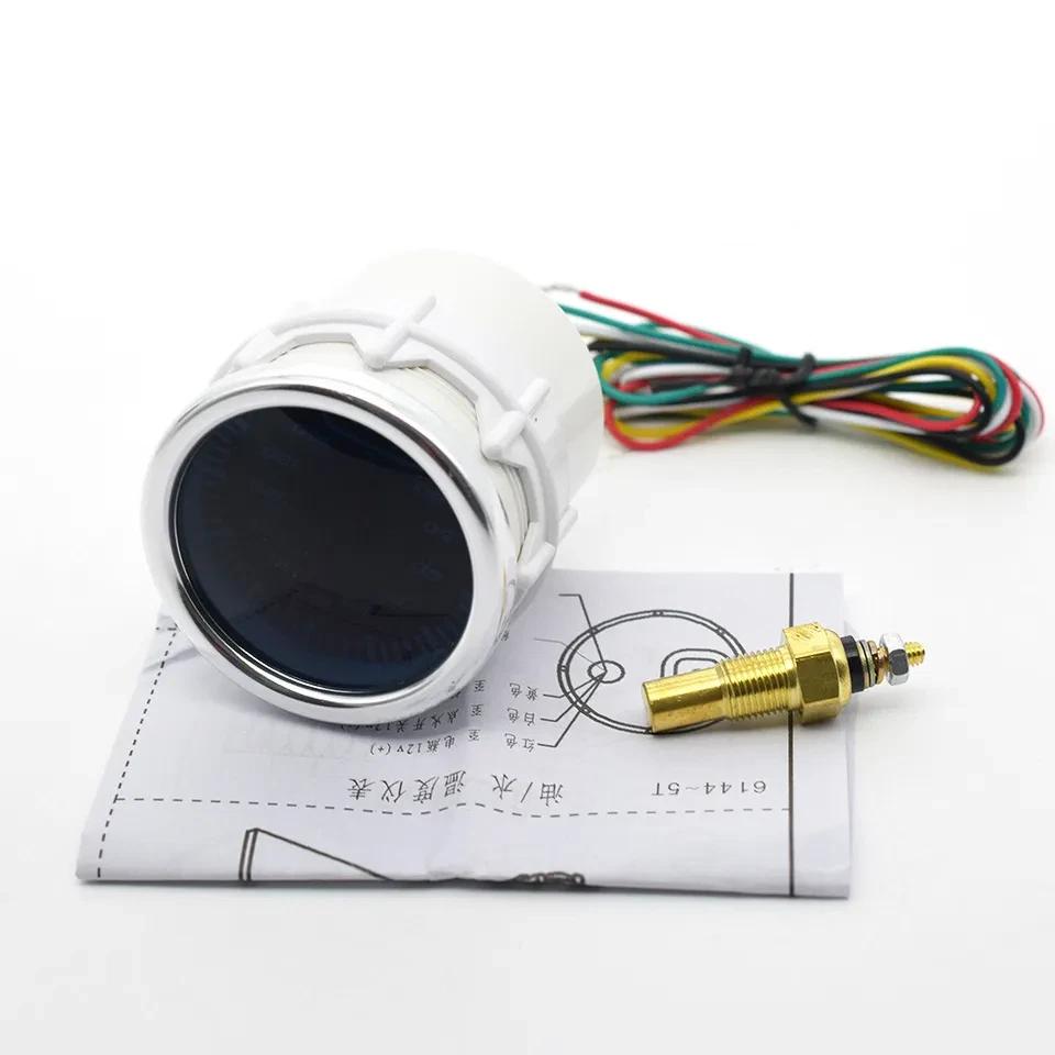 Dofi Oil Temp Gauge 2"(52mm) Smoke Len 40-140 C Degree Pointer Oil Temp Gauge Car Meter with Sensor Smoke Lens