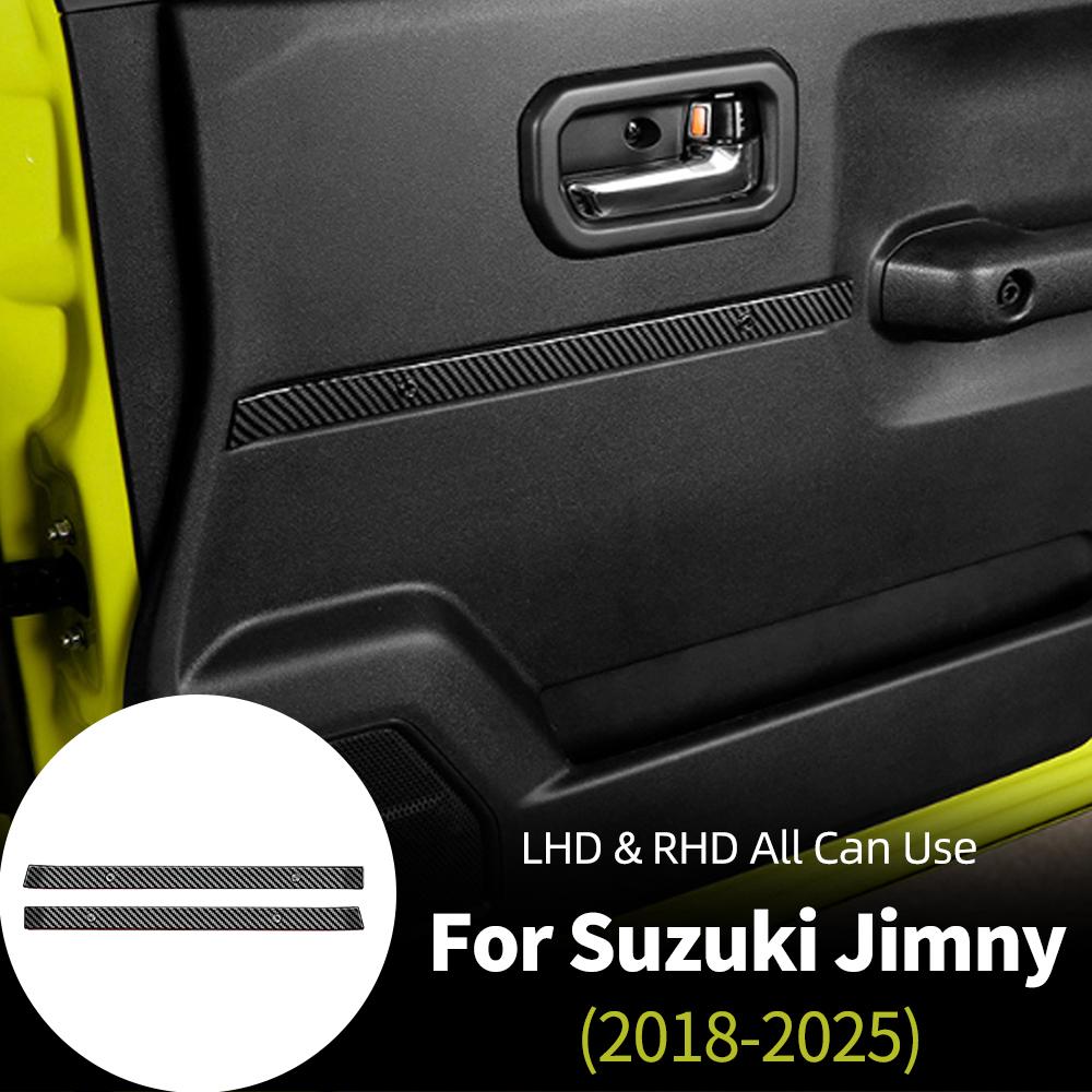 For Suzuki Jimny 2018-2025 Car Door Panel Anti-scratch protector Decorative Strips 3/5 Doors ABS Trim Auto Interior Accessories