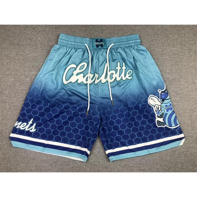 Just Don Retro Americano Mágico Pantalones Cortos Deportivos Bordados para Hombre Pantalones Cortos de Baloncesto High Street Pantalones Cortos del Equipo Lakers Pantalones Cortos de Cinco Puntos