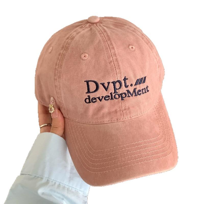 25 Early Autumn New Street Tide Brand Letter Baseball Cap Embroidery Female Big Head Circumference Showing Face Small Cap Tide