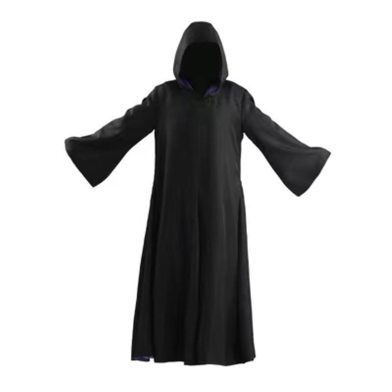Naruto Shippuden Tobi Akatsuki Cosplay Robe with Iron Chain for Halloween Party 2XL черной мантии