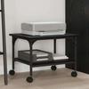 Printer Stand Black Oak Effect 50 x 40 x 38 cm