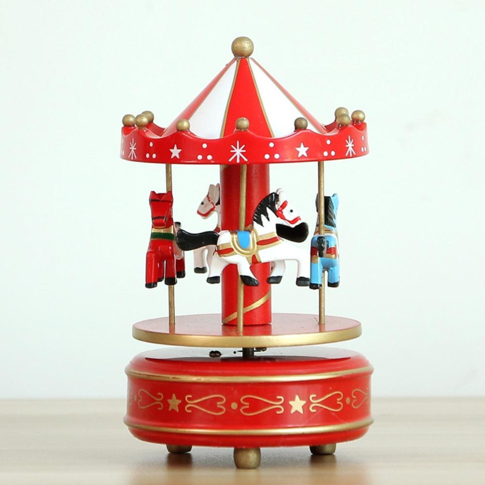 

Wooden Rotating Wooden Music Box Interactive Children Gifts Musicbox Festive Holiday Decor Style 4