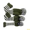 3pcs Golf Club Head Cover Knitted Styles Headcover Leisure Styles Golf Cover for Driver Protection and Longevity