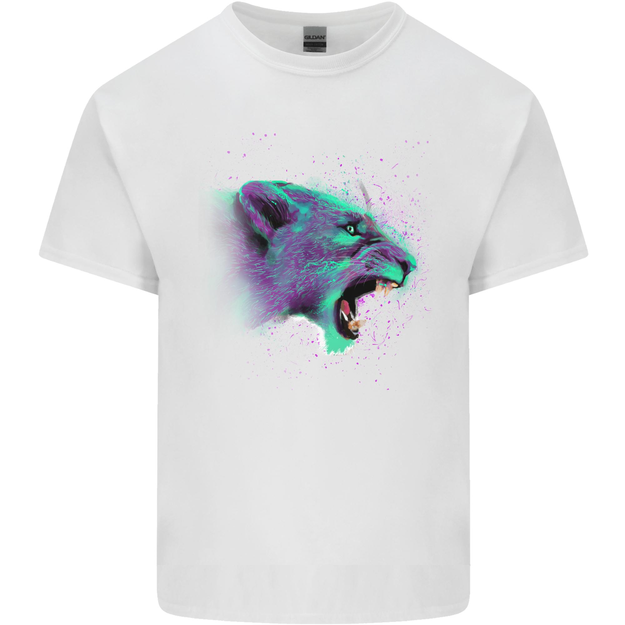 A Watercolour Lion Unisexs Light Cotton TShirt S