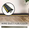 1pc 118.11inX1.57in Floor Cable Cover PVC Cord Protector Hider Power Cable Sleeves Wall Electric Wire Duct Slot Cable Manage