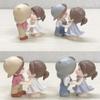 Couple Lovers Decorative Doll Figure 4-piece Set