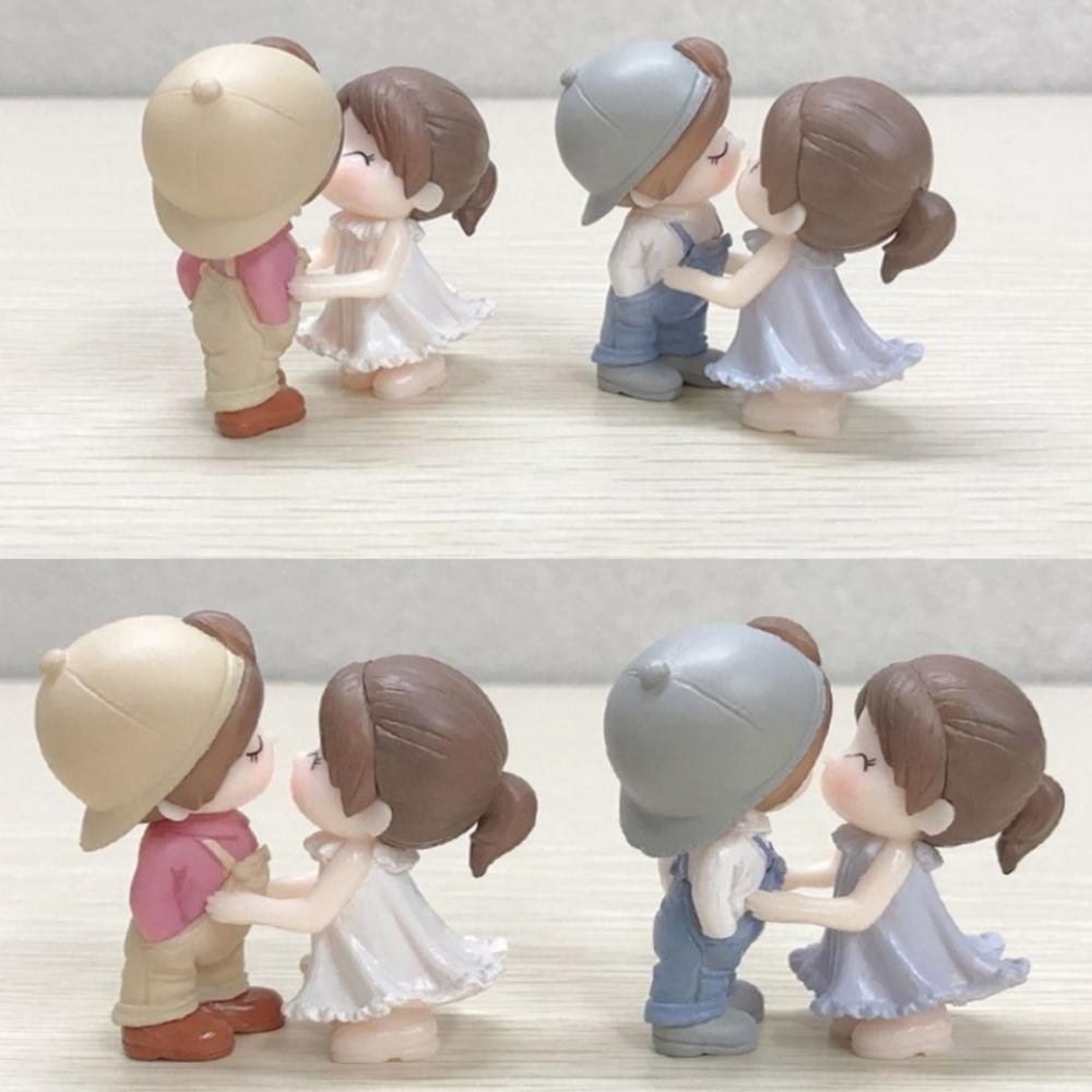 Couple Lovers Decorative Doll Figure 4-piece Set