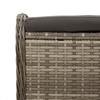 Vidaxl Garden Stool With Cushion, Grey, 58X46X46 Cm, Poly Rattan