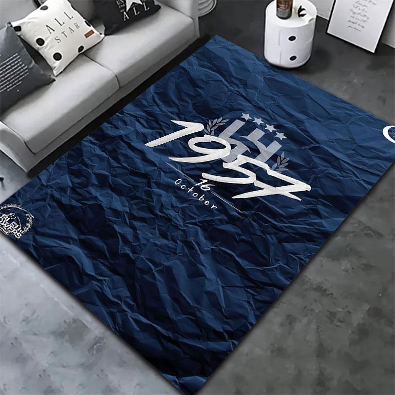 Tappeto Al-Hilal Saudi FC per Soggiorno Camera da Letto Casa Decorazione Divano, Tappetino Antiscivolo per Giochi Bambini