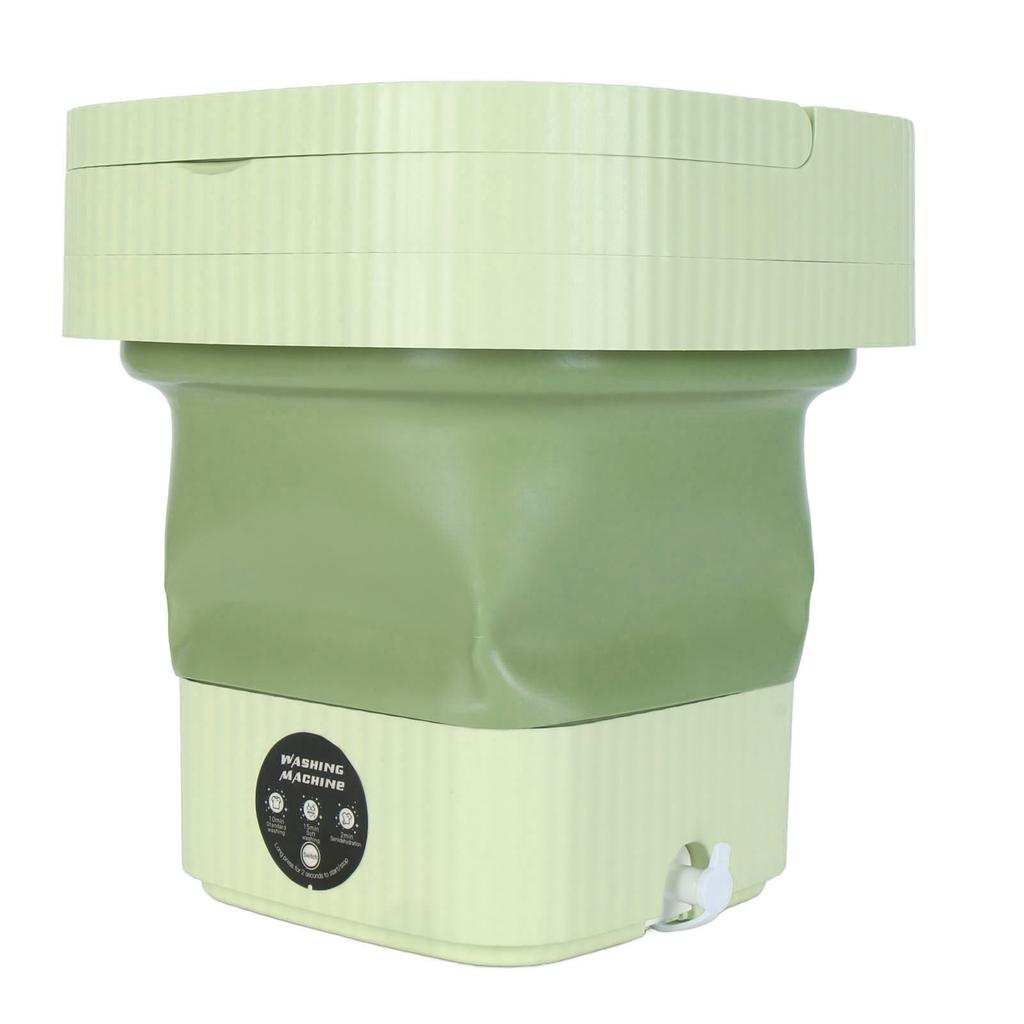 Foldable Washing Machine 10L Portable Strong Stain Removal Drainage Hole Design Three Timing Modes