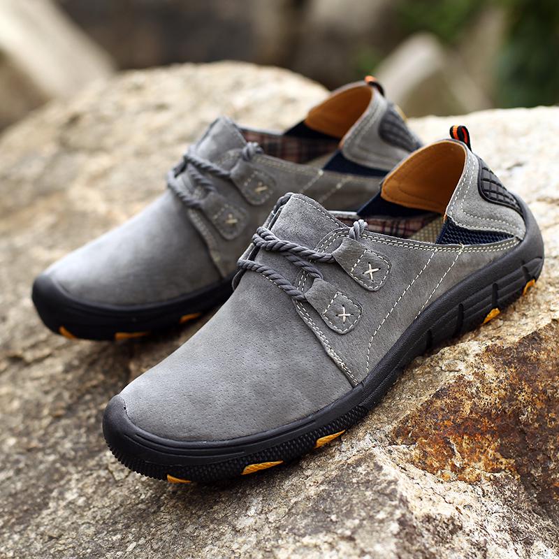 38-48 Men's Leisure Leisure Shoes Rubber Soft Bottom Large Size Men's Leather Driving Shoes