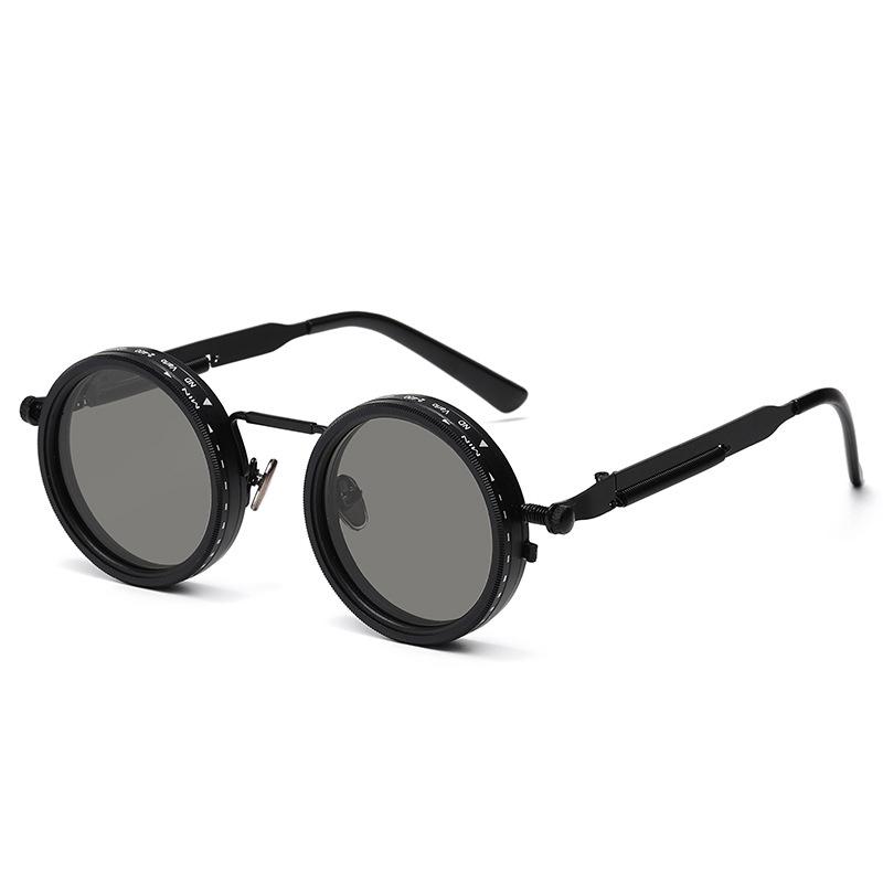 Brand Punk Polarized ND9 Adjustable Dimming Sun Glasses Men Women Round Sunglasses Men's Fishing Eyeglasses Outdoor Shades UV400