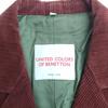 UNITED COLORS OF BENETTON Corduroy Tailored Jacket [46/Women XL/Brown](USED)