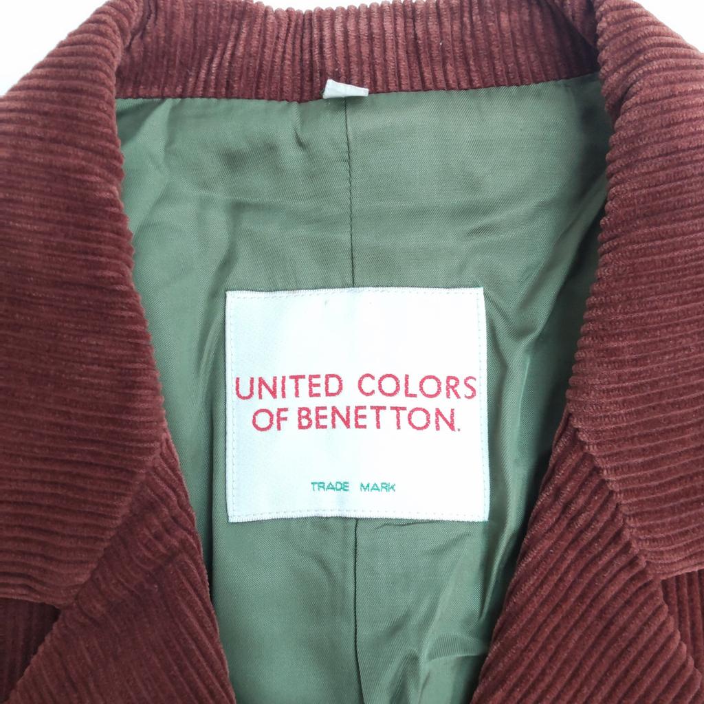 UNITED COLORS OF BENETTON Corduroy Tailored Jacket [46/Women XL/Brown](USED)