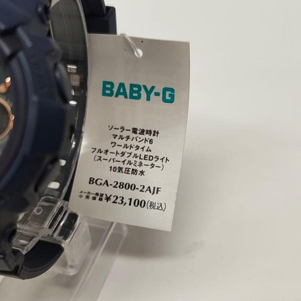 Used New CASIO BABY-G Solar Radio Watch BGA-2800-2AJF Casio Ana-Digi Radio Solar Navy Watch