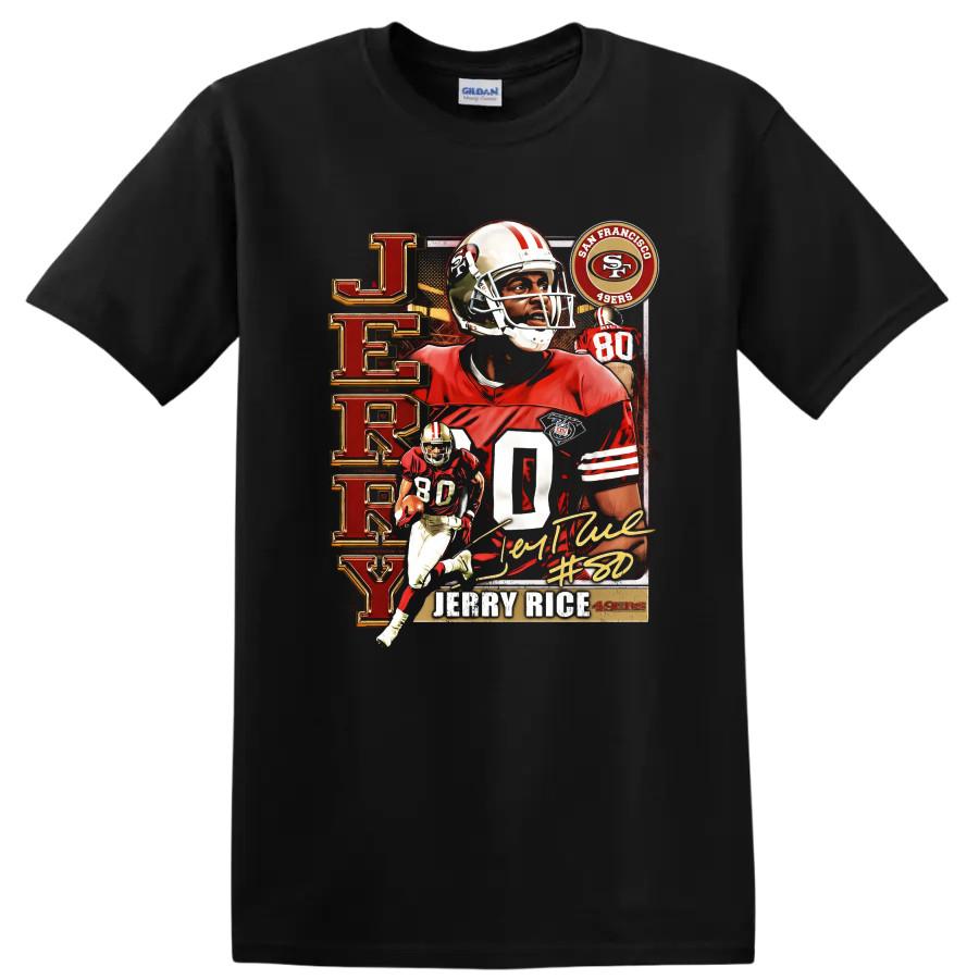 Jerry Rice T Shirt San Francisco 49ers Football Legend Retro Tee