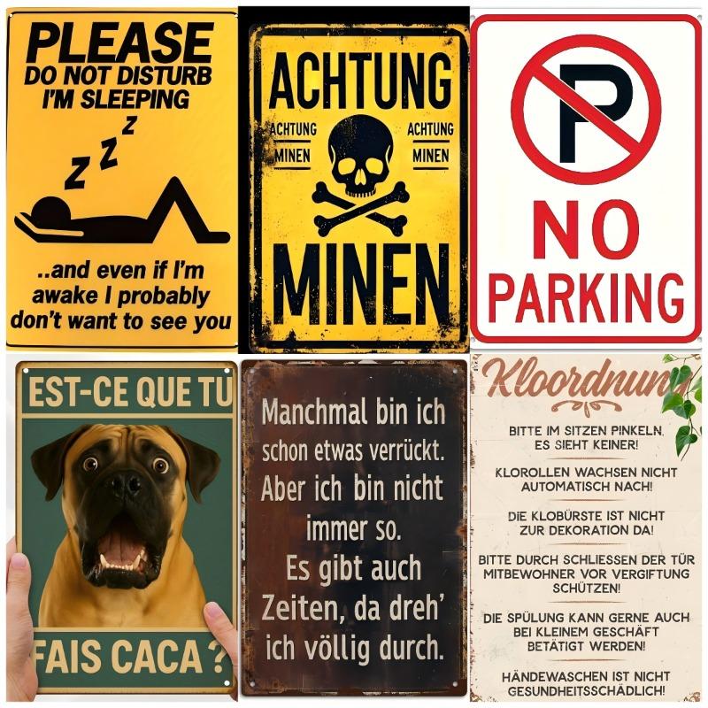 2D Flat Iron Metal Tin Sign Vintage Style Wall Art with Durable Construction and Protective Coating for Home Office Decor