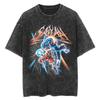 Vegeta Galick Gun Vintage T-shirt Washed Oversized DRAGON BALL Anime Tee Men Women Street Hip Hop Y2k Harajuku Female Male Clothing