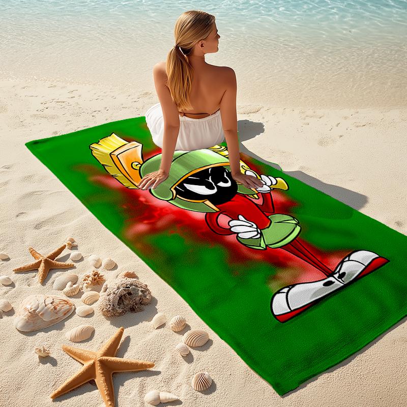 Beach Towel with Marvin the Martian1 Pattern - soft,absorbent,machine washable Lightweight&Modern,swimming,Travel Essentials