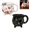 Tasse à Cacao Motif Crâne Tasse Chaudron de Sorcière Halloween Tasse à Café Citrouille Fantôme Céramique Décor Cuisine Fantaisie Tasses Boisson Sinistre pour Maison Bureau,