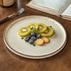 Ceramic Plate Japanese Style Dinner Plate Household Vegetable Plate Round Plate High Value Tableware Western Food Plate Large Plate