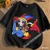 Children Short Sleeve T Shirts The Amazing Digital Circus Anime Cartoon Print Cotton Top Boys Girls Summer Casual Crew Neck Tees