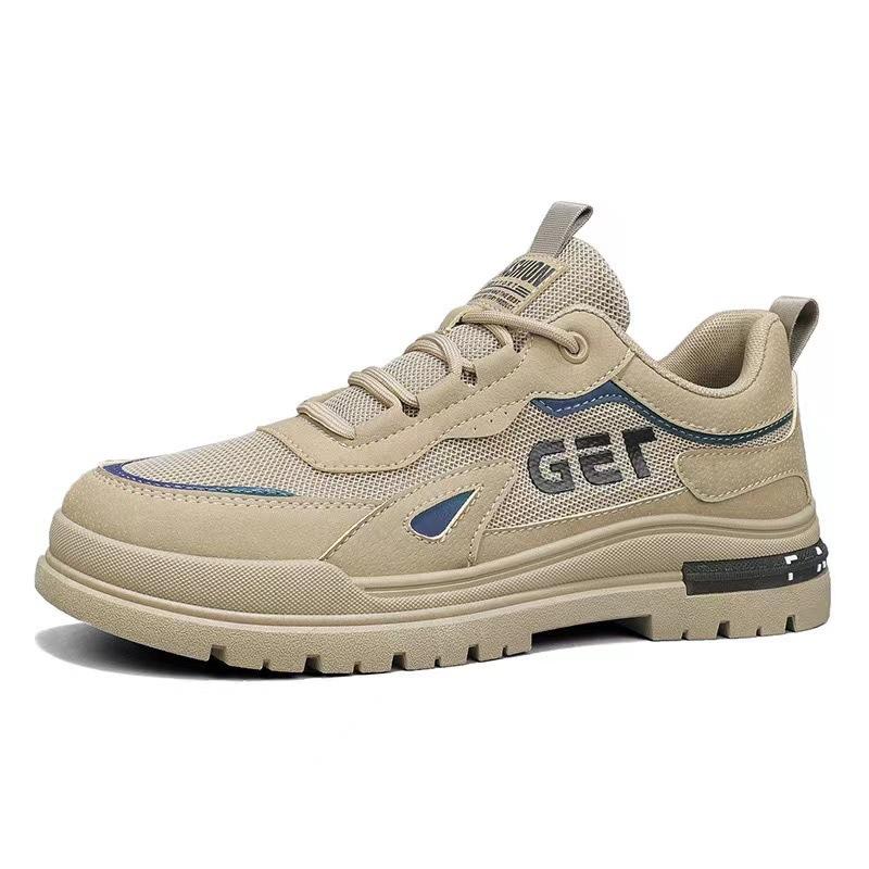 Men's Shoes 2024 New Summer Outdoor Mountaineering Platform Sports Mesh Breathable Labor Insurance Work Wear-resistant Casual Board Shoes