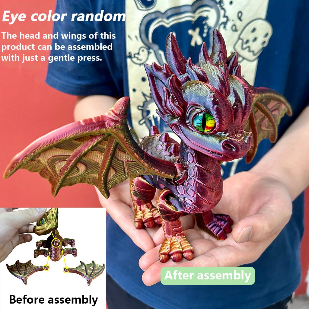 3D Printed Charizard Statue, Colorful Figurines Statue, Flexible 3D Printed Animal, Gifts, 27.5Cm/10.83In, 17Cm/6.69In