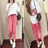 Embroidered Women's Slim-Fit Hoodie - Spring/Autumn Korean Style, Spliced, Long Sleeve, Loose Fit, Fake Two-Piece Design