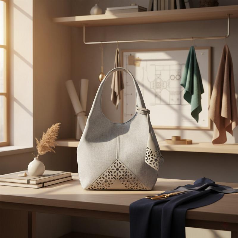 

Single shoulder hand-held splicing window grilles versatile simple new fashion cotton and linen denim canvas cloud women s bag Small size mg7080 серо голубой