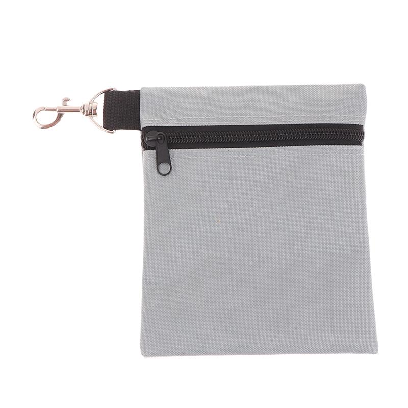 Golf Ball Carrier Bag With Metal Lobster Buckle Portable Golf Tee Holder Container Case Golf Ball Zipper Golf Ball Waist Pouch