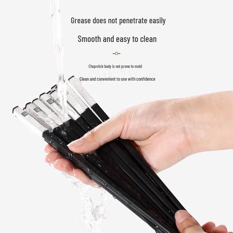 

ZISIZ Anti-Mold Ceramic Alloy Chopsticks - 10 Pairs