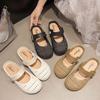 Retro Woven Hollow Bag Head Half Slippers Women's Outer Wear New Spring and Summer Vacation One Pedal Soft Bottom