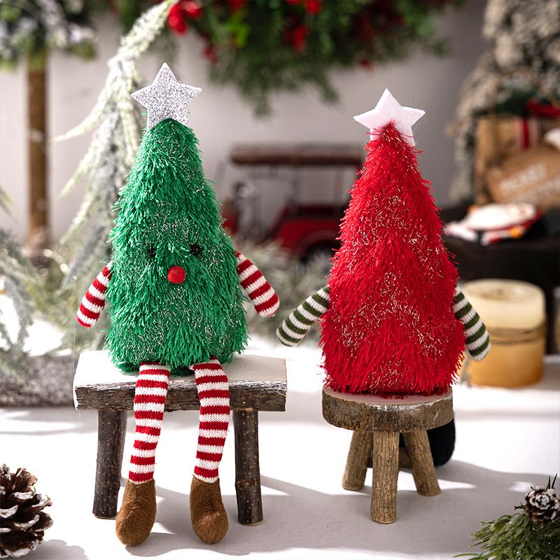 1PC Christmas Tree Doll Christmas Decorations Long Leg Cute Doll Ornament Kids Gifts Table Decoration New Year 4 Colors