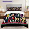 Abba Classic Album Collection Bedding (1 * duvet cover + 2 * pillowcase, without core) 2D Flat Christmas birthday gift Soft and comfortable