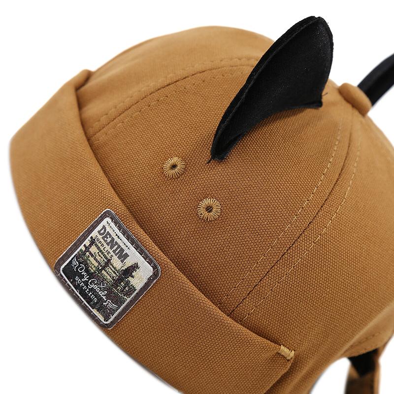 Cute Kids Brimless Hat with Cat Ears Solid Color Design Perfect for Outdoors and Breathable
