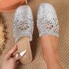 Summer Floral Slip-on Soft Sole Slippers: Stylish Outdoor Half Slippers with Flat Bottom